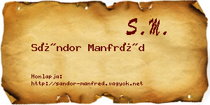 Sándor Manfréd névjegykártya